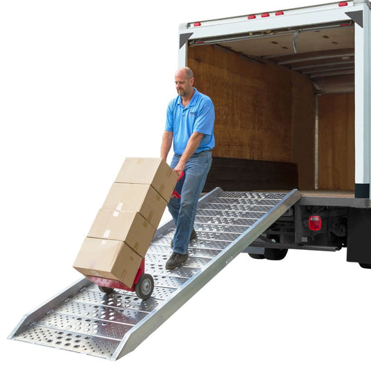 10' Aluminum Box Truck Walk Ramp for 10-36in Load Height