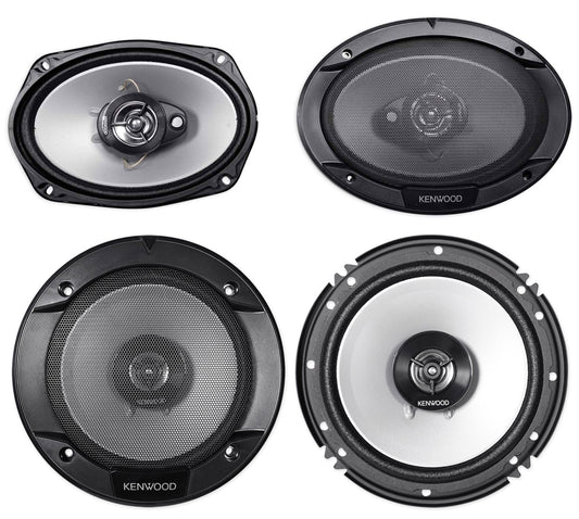 (2) Kenwood KFC-6966S 6x9 800 Watt+(2) 6.5 600 Watt Car Audio Coaxial Speakers