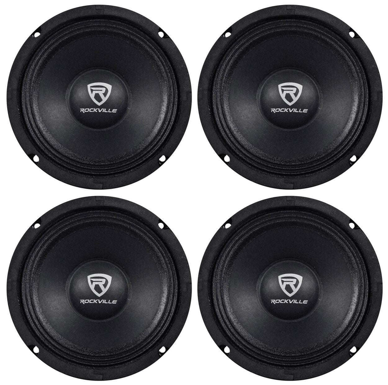 (4) Rockville RM64PRO 6.5 800 Watt 4 Ohm SPL Midbass/Midrange Car Speakers