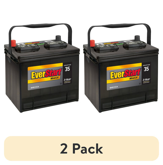 (2 pack) EverStart Maxx Lead Acid Automotive Battery, Group Size 35 12 Volt, 640 CCA