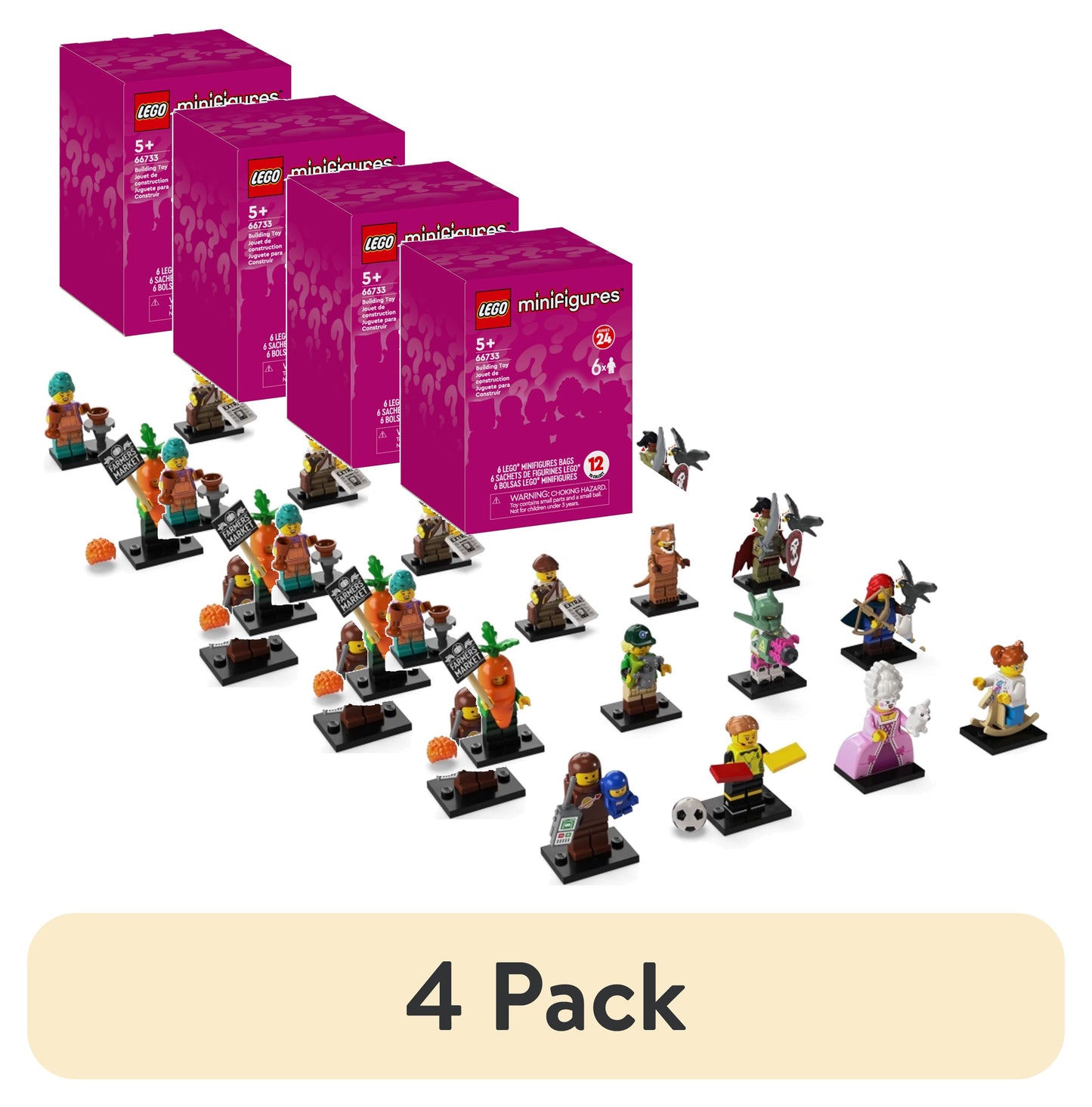 (4 pack) LEGO Minifigures Series 24 6-Pack 66733 Building Toy Set