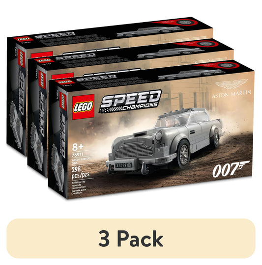 (3 pack) LEGO Speed Champions 007 Aston Martin DB5 76911 Building Toy Set Featuring James Bond Minifigure, Car Model Kit for Kids and Teens, Great Gift for Boys and Girls Ages 8 and Up