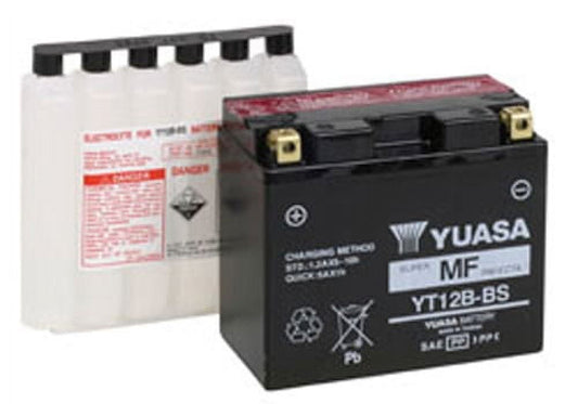 Yuasa YT12B-BS AGM Fresh Pack Battery (YUAM6212B)