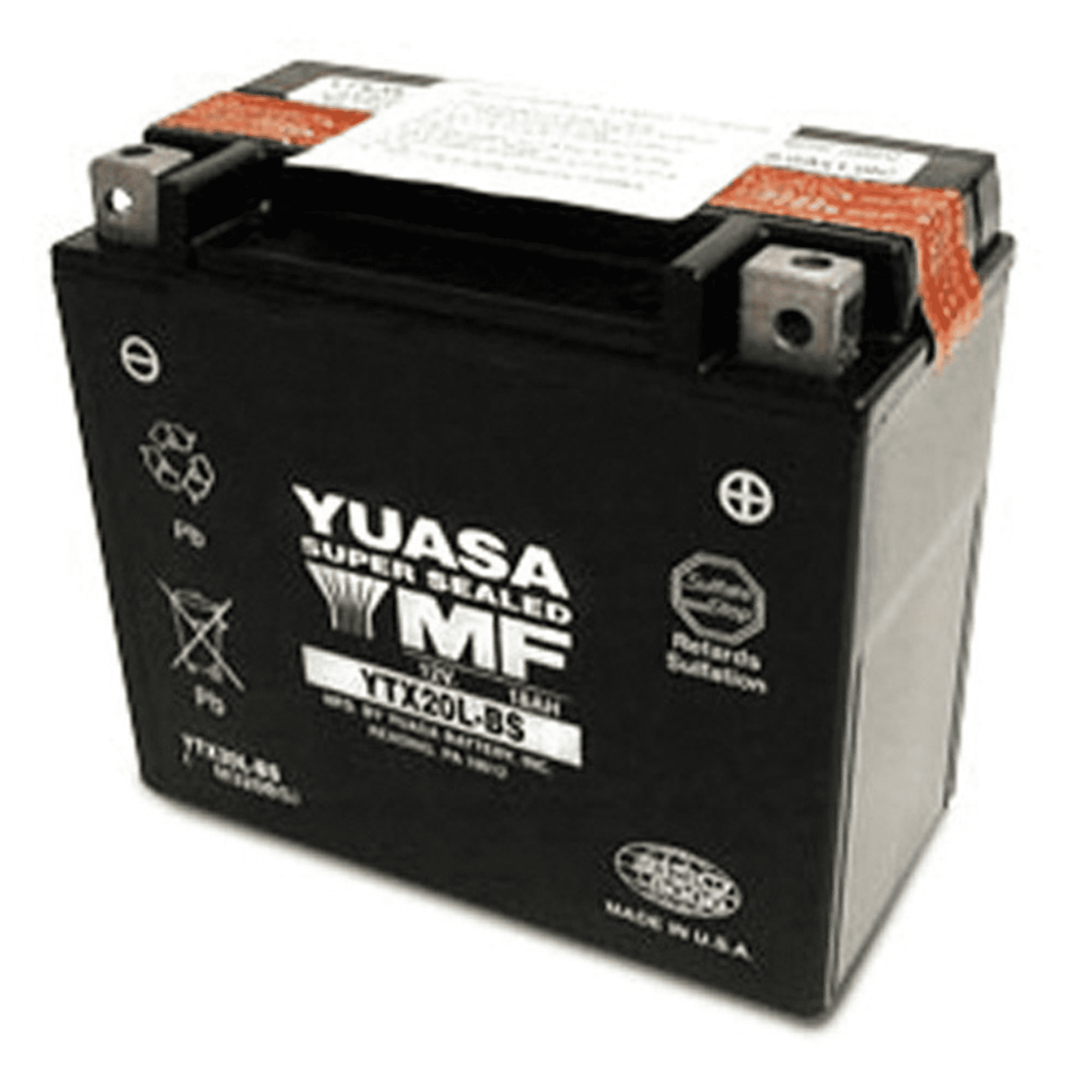 Yuasa YTX20L-BS Maintenance Free 12 Volt Battery-YUAM320BS