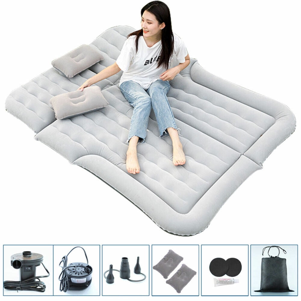 ZhdnBhnos Inflatable Bed Mattress Car Truck SUV Back Seat Cushion Travel Camping Sleeping Beds With Air Pump